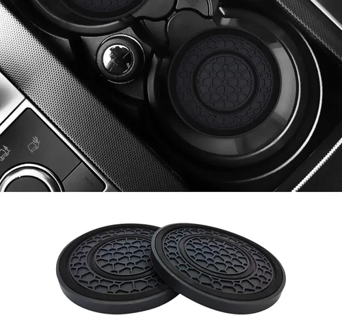 Miniatura 7 de 2 unidades de posavasos para portavasos de coche, alfombrillas para tazas de coche, posavasos universales para coche de 2.75 pulgadas, inserto