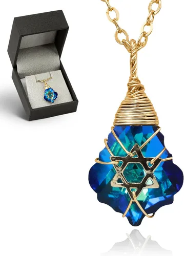 Miniatura 7 de Collar de estrella de David para mujeres y hombres, collar de estrella judía relleno de oro de 14 quilates, collar de Israel