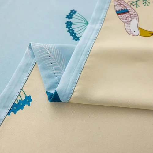 Miniatura 9 de SUOUO Cortinas opacas de doble cara con estampado de pájaros para sala de estar, flores silvestres azules, estilo bohemio, para oscurecer