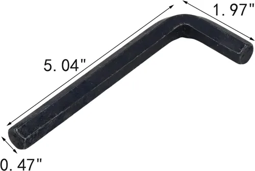 Miniatura 2 de MY MIRONEY Llave hexagonal métrica de 0.472 in Herramienta de reparación de llave hexagonal en forma de L negra en forma de L Negro