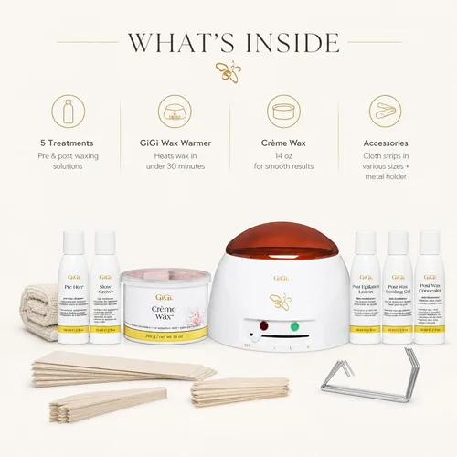 Miniatura 6 de GiGi Mini Pro Kit de depilación para mujeres, kit de depilación para cara y cuerpo, uso en salón y en casa, portátil y conveniente, para todo tipo