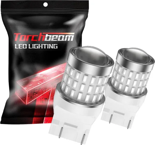 Miniatura 10 de Torchbeam T20 7443 7440 Bombillas LED de señal de giro 7444NA 7442NAK, ámbar amarillo W21W 7441 7444 Bombillas LED con proyector de reemplazo