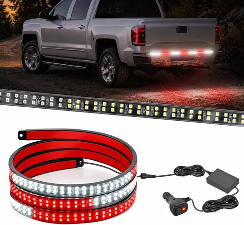 Miniatura 18 de Nilight - Tira de luz para plataforma trasera de camión de 48 pulgadas con marco de aluminio, tira de luz LED de triple fila de 780 LED con luces