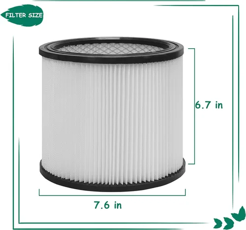 Miniatura 6 de 90304 Filtro de repuesto con tapa, compatible con Shop-Vac 90304, 90350, 90333, Shop Vac 903-04-00, 9030400, 90595, aspiradoras húmedas y secas de 5