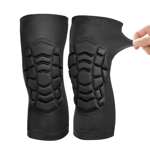 Rodilleras de voleibol, transpirables, protección profesional, rodilleras acolchadas para hombres, mujeres, jóvenes, adultos, niñas, niños, Negro