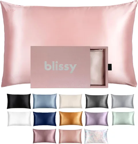 Miniatura 26 de Funda de almohada 100% de seda de morera pura de Blissy, fibras de alta calidad 6A con densidad de 22 momme, para el cuidado del cabello y la piel
