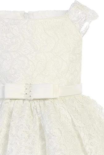 Miniatura 3 de Blossom BL309 - Vestido de encaje con cinturón de perlas