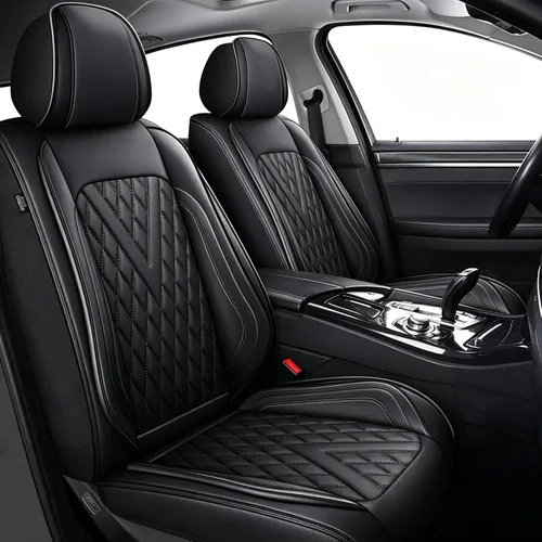 IKABEVEM Fit for Toyota Corolla Seat Covers 2000-2019 Front Set Faux Leather Seat Cushion Waterproof Anti-Slip Seat Cushion Protector Compatible