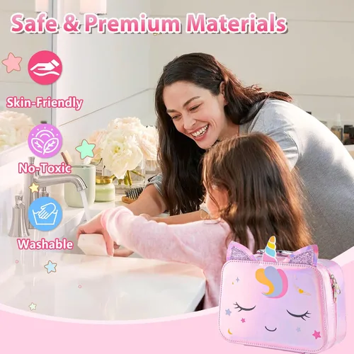 Miniatura 5 de Juego de esmaltes de uñas para niñas, no tóxico, de secado rápido, con secador de uñas y calcomanías de uñas de bricolaje, regalos de Navidad