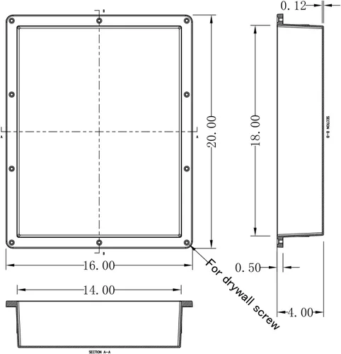Miniatura 2 de Ready For Tile - Nicho de ducha empotrado de baño de 16 x 20 pulgadas, impermeable, a prueba de fugas, organizador de estante de baño individual