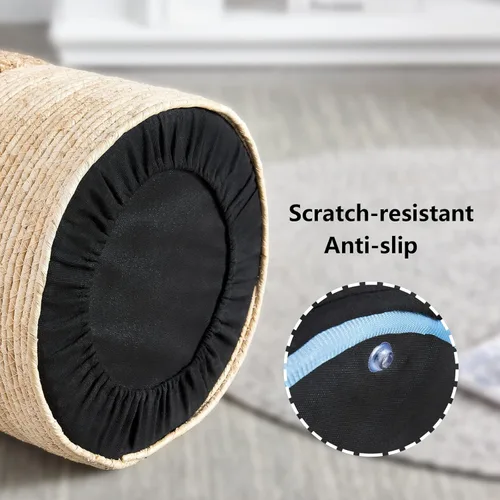 Miniatura 6 de Puf otomano, 100% tejido a mano, tejido a mano, silla de suelo bohemia para sofá o escritorio, otomanas al aire libre para jardín, reposapiés