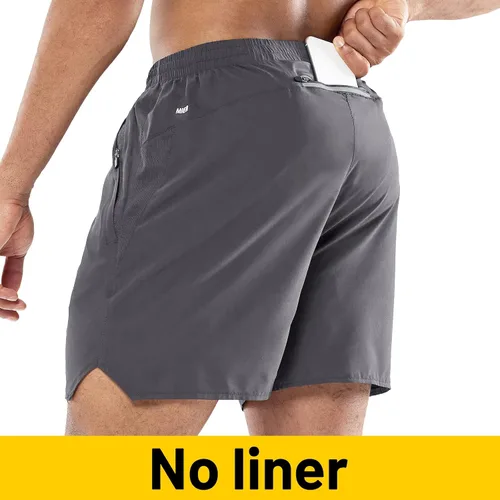 Miniatura 2 de MIER Pantalones cortos de entrenamiento para hombres, pantalones cortos de secado rápido, 5 pulgadas, con bolsillos, ligeros, transpirables.