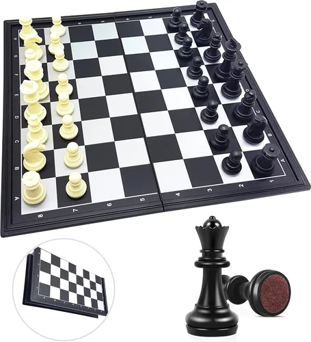 Miniatura 13 de Lexibook, Juego de ajedrez electrónico de viaje, 32 piezas, 64 niveles de dificultad, 1 a 2 jugadores, juego de estrategia, juego de mesa familiar
