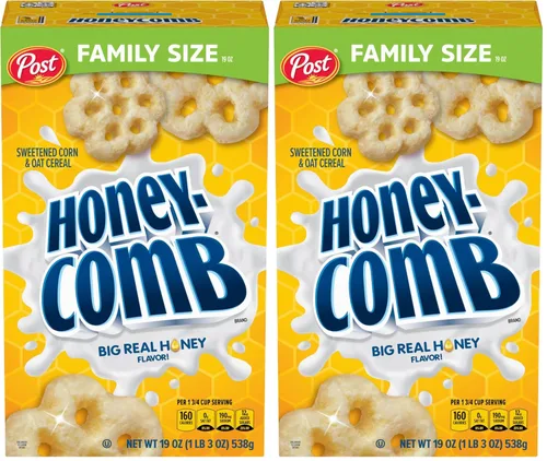 Miniatura 13 de Post Honeycomb - Cereal para el desayuno, sabor a miel grande, caja de 10 onzas