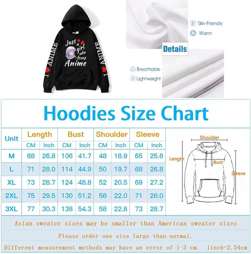 Miniatura 5 de Sudadera unisex con capucha de anime para adolescentes y niñas