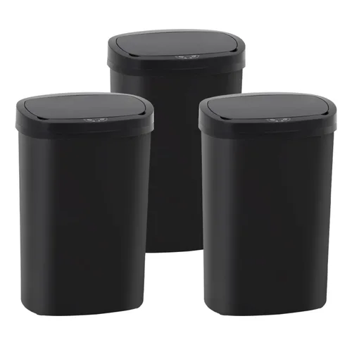 Miniatura 8 de PayLessHere Basurero de 13 galones de acero inoxidable Acero Tapa automática sin contacto con sensor de movimiento Bote de basura de cocina