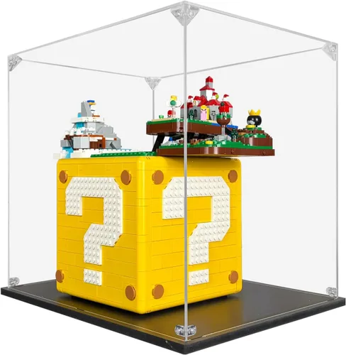 Miniatura 3 de Acrylic Display Case Compatible for LEGO Super Mario 64 Question Mark Block #71395, Dustproof Display Case (Case Only) (Lego Sets are NOT Included)