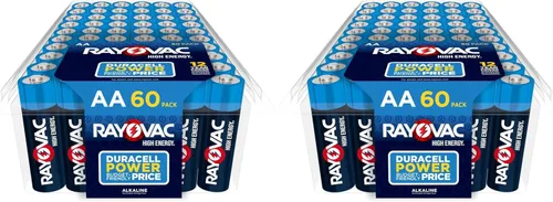 Rayovac AA Baterías alcalinas, doble A, 60 unidades (paquete de 2)