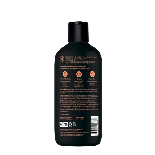 Miniatura 8 de ATTITUDE Champú y acondicionador 2 en 1 para hombre, nutritivo para cabello seco y cuero cabelludo, con pantenol y ginseng, 97% ingredientes