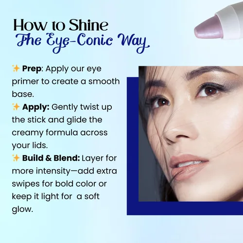 Miniatura 3 de M2U NYC Lápiz de sombra de ojos ultra cremoso (borgoña) Crema brillante en lápiz – Lápiz iluminador de ojos hidratante en barra e iluminador
