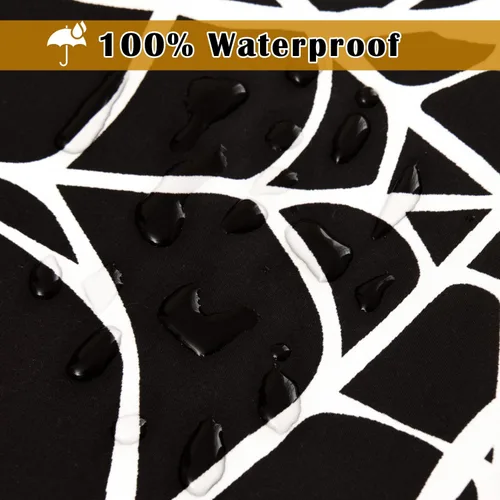 Miniatura 5 de EVENHUG Cortina de ducha de Halloween con ganchos, juego de cortina de ducha impermeable para baño, decoración temática de Halloween, 72 x 72