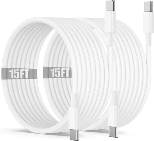 Miniatura 17 de Cable de carga USB C a C de 10 pies, 60W, tipo C a C, cable de carga rápido largo para Apple iPhone 17 Pro Max/17 Air/16 Pro Max/15 Plus, MacBook