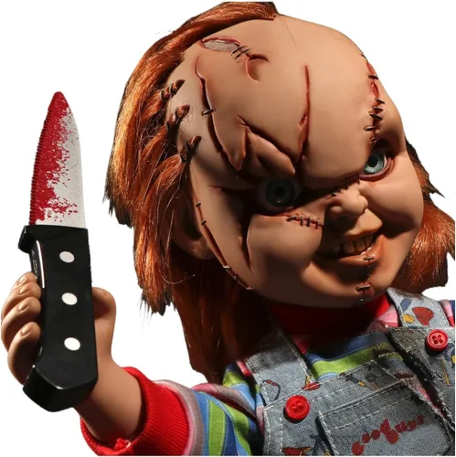 Miniatura 5 de Mezco Toyz Juegos para niños Figura de acción Chucky que habla, megaescala, 15 pulgadas