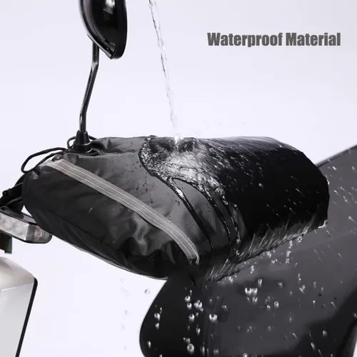 Miniatura 3 de Guantes de manillar de motocicleta, guantes de mano, guantes de invierno para ciclismo, calentadores de manos, resistentes al viento, impermeables
