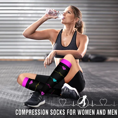 Miniatura 103 de 6 Pack Copper Compression Socks for Women and Men Circulation-Best Support for Medical, Running,Nursing,Athletic