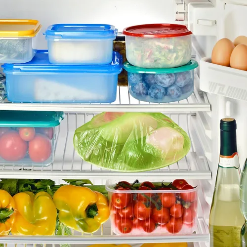 Miniatura 6 de Boao 120 fundas elásticas reutilizables para almacenar cuencos de alimentos, 3 tamaños, coloridas cubiertas de plástico elástico para tazones