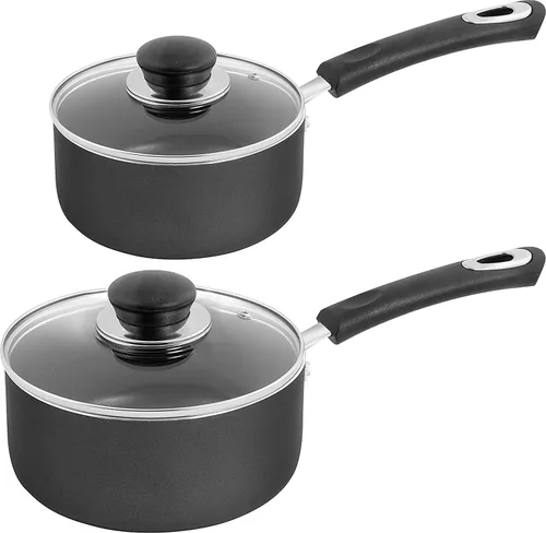 Miniatura 3 de Utopia Kitchen Juego de ollas antiadherentes con tapas, 1 cuarto de galón y 2 cuartos de galón de capacidad, juego de ollas multiusos para el hogar
