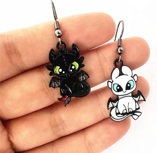 Miniatura 3 de Aretes de dragón tran, dibujos animados de anime, aretes de furia, regalos para hombres, mujeres y niñas