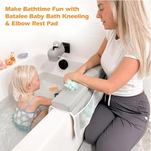 Miniatura 6 de Rodillera Premium para Baño, Juego de Rodillera para Baño de Bebé y Almohadilla de Apoyo para Codo, Almohadilla para Arrodillarse al Bañar al Bebé