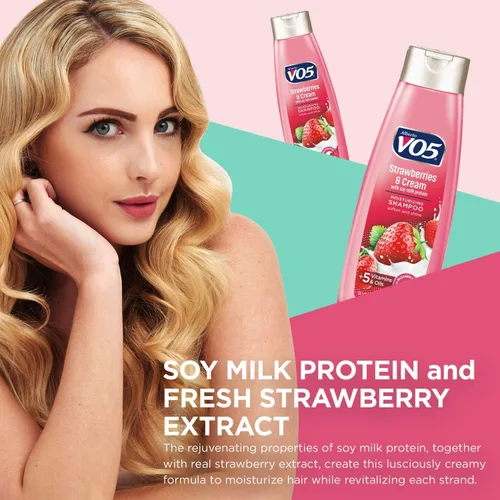 Miniatura 3 de Champú Moisture Milks, 15 onzas, fresas por Vo5 (paquete de 2)