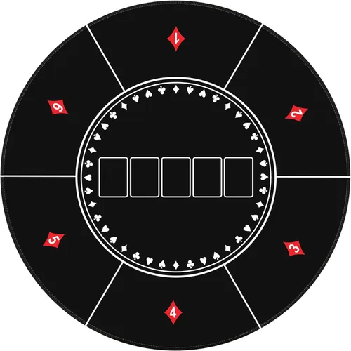 Miniatura 9 de GSE Games & Sports Expert Alfombrilla de diseño de mesa de póquer de casino con bolsa de transporte, tapete de goma antideslizante para fiestas