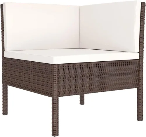 Miniatura 5 de Juego de mesa de comedor de jardín para patio trasero, resistente a todo tipo de clima, juego de muebles de exterior de 12 piezas con cojines, ratán