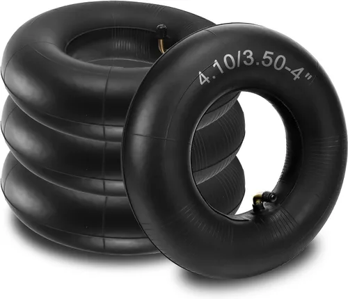 Miniatura 10 de Cámaras de aire de 4.10/3.50-4" con vástago de válvula curvado TR87 (paquete de 2) por Cenipar Cámara de aire de repuesto resistente para llanta