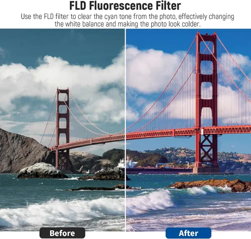 Miniatura 4 de NEEWER Paquete de filtro ND de 40,5 mm y accesorios para lentes, kit de filtros ND2 ND4 ND8 UV FLD CPL con tapa de lente