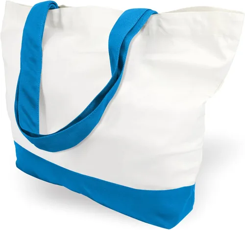 Miniatura 21 de TOPDesign - Paquete de 1 bolsa de lona de algodón, superfuerte, 12 onzas, bolsa para compras reutilizable, de tela, diseño moderno, en dos tonos