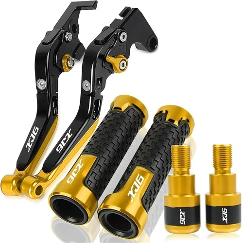 Miniatura 9 de Motocicleta para Y&AMAHA XJ6N XJ6 N XJ6DIVER XJ6 Diver 2009-2015 2014 2013 2012 2010 Palanca de embrague de freno Manillar Agarres extremo Negro