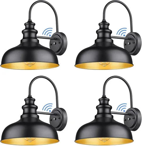 Miniatura 11 de Bestshared Luz de granero de granja con sensor de anochecer a amanecer, aplique de pared exterior antioxidante, farol de pared al aire libre