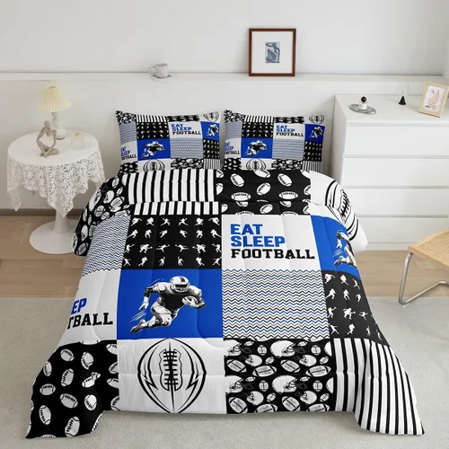 Miniatura 32 de Eat Sleep - Juego de edredón de natación para niños y niñas, ropa de cama temática de natación, juego de cama de natación, juego de deportes Nadar 03