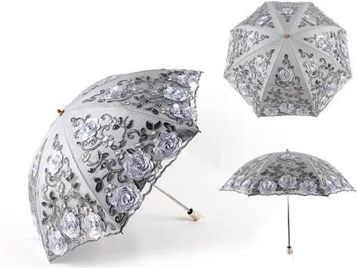 Miniatura 73 de Honeystore - Parasoles de encaje de flores para fiesta de boda, paraguas nupcial de encaje