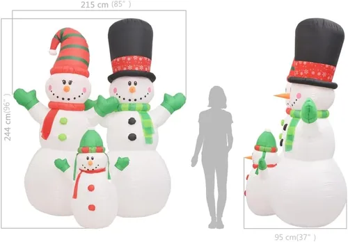 Miniatura 5 de Decoración inflable de Papá Noel inflable de 8 pies para patio, decoración de Papá Noel inflable, luces LED integradas para jardín, patio, césped