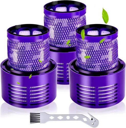 Rebirthcare Paquete de 3 filtros SV12 V10 para Dyson V10 Animal V10 Absolute V10 Total Clean V10 Cyclone SV12 Filtro de vacío inalámbrico Piezas de