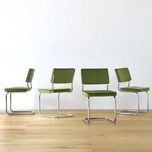 GrandNoor Sillas de comedor de terciopelo, sillas de comedor Morden de mediados de siglo, sillas de cocina y comedor de estilo minimalista, sillas