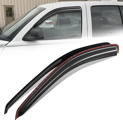 Miniatura 44 de Auto Dynasty 4 piezas viseras de ventana con patrón de fibra de carbono compatibles con Chrysler PT Cruiser 2001-2010, deflectores de ventana
