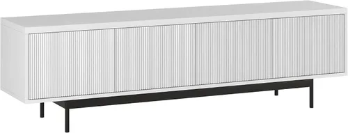 Miniatura 19 de Henn&Hart Whitman, soporte rectangular para TV de 70 pulgadas, color blanco aliso