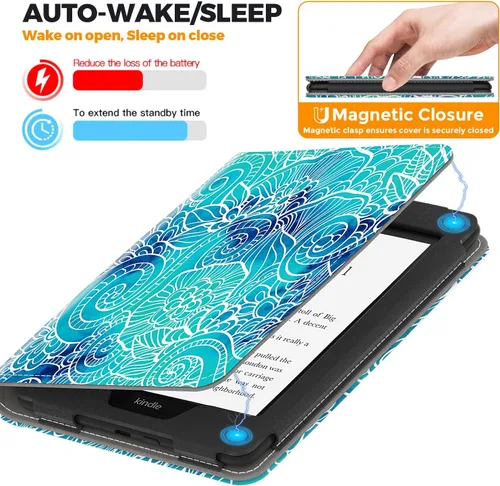 Miniatura 3 de VORI Funda con soporte para Kindle Paperwhite de 7"/6.8" (12ª/11ª generación-2024/2021) y Kindle colorsoft Signature Edition, funda protectora