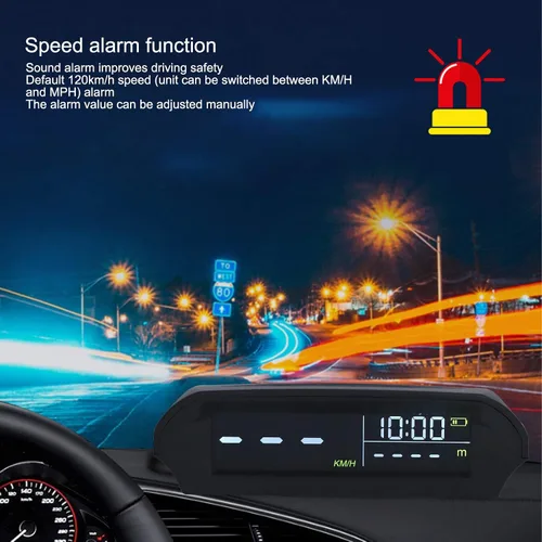 Miniatura 4 de Acouto Universal Auto HUD Proyector Multifuncional Velocímetro Vehículo de Carga Solar Pantalla de Video